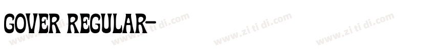 GOVER Regular字体转换